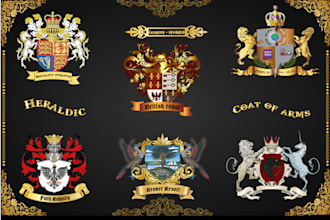 design luxury modern heraldic, family crest and coat of arms logo