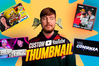 design professional and clickable youtube thumbnails