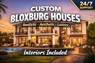 build custom modern luxury bloxburg houses, mansions and roblox home designs