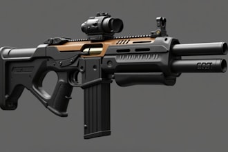 design 3d gun models, weapon designs, and firearm animations for games and films