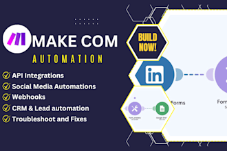 set up made com make com automation made com  automation make automation social