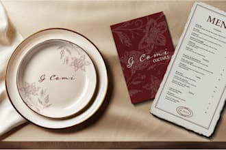 create a premium logo, menu design, and visual identity for your restaurant