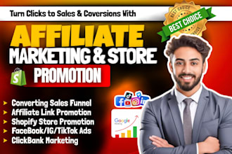 clickbank affiliiate marketing, shopify store sales, amazon website sales funnel