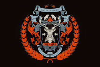 design luxury heraldic, family crest and coat of arms logo