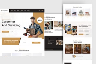create responsive woodworker website carpentry, leather crafter, quilter website