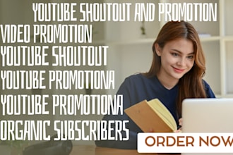 shoutout your youtube channel organically and promote to worldwide audience