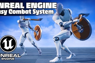 create unreal engine multiplayer game, combat system and game mechanics