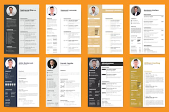 create attractive cv or resume design and writing for your portfolio