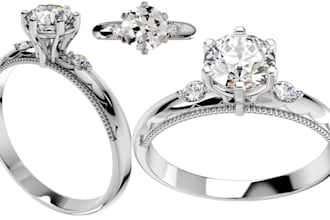 design custom 3d jewelry, rings, pendant, bracelet, keychain design engraving
