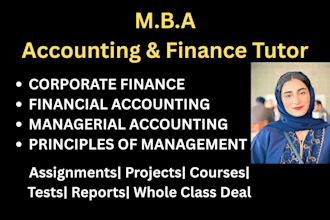 do managerial accounting, corporate finance, and principles of management class