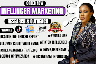 research and find instagram tiktok influencer marketing for your niche