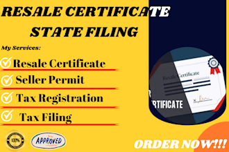 get resale certificate and seller permit for your llc in US, sales state tax llc