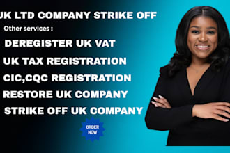 close, dissolve or strike off UK ltd company, deregister vat, restore uk company