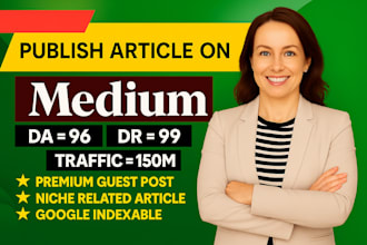 write and publish articles on vocal,media and medium,com with google indexing
