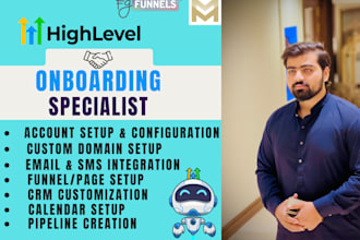 setup your gohighlevel onboarding , automations and  ghl funnel workflows