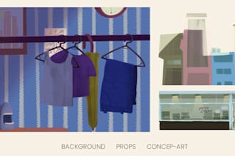 backgrounds for animated short films and books