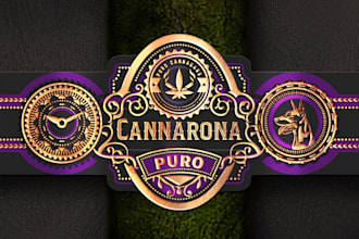 do premium cigar label, cigar band, cigar box, and cigar logo design
