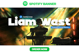 design eye catching spotify artist banner and cover