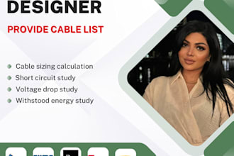 do professional cable sizing, documentation using etap