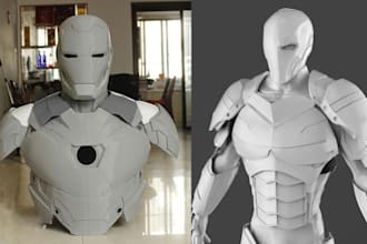 sculpt 3d mask 3d helmet armor 3d weapon wearable cosplay prop for 3d printing