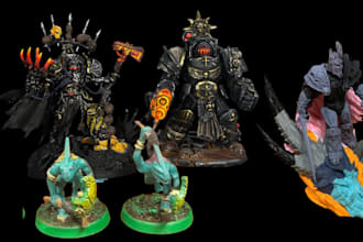 3d model 3d print and paint miniature figure warhammer painting 40k dnd 3d toy