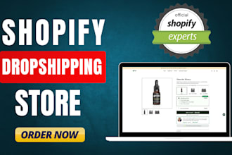 setup shopify dropshipping store or website
