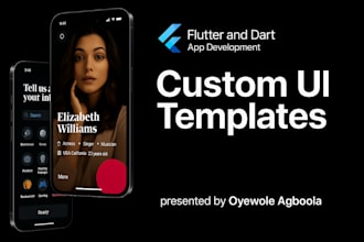 design custom flutter UI templates tailored to your app idea