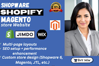 design redesign shopware jimdo jtl ekm wix shopify magento store website