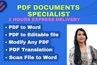 convert PDF to word or excel, image to word and editable file