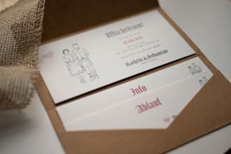 ich gestalte ein individuelles hochzeitspapeterie set nach euren wünschen