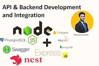 be your node js developer for developing apis and backend with database