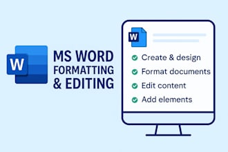do ms word formatting, CV writing, and document editing services