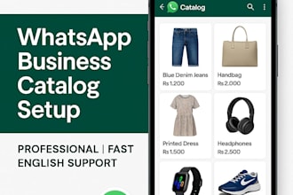 create a professional whatsapp business product catalog