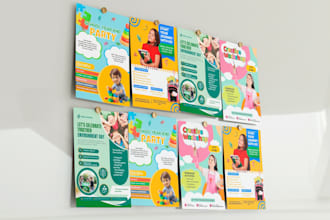 design a fun, colorful flyer for schools or kindergartens
