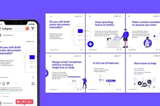 design carousel posts for social media instagram facebook carousel linkedin post