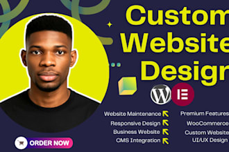 create or redesign your business website using elementor, divi or custom theme
