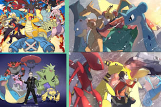 draw you as a pokemon trainer, fakemon arts, pokemon, pokemon illiustration