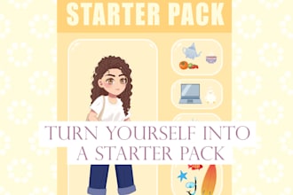 draw your personalized starter pack illustration