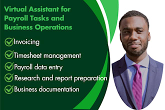 be your virtual assistant for payroll tasks and business operations