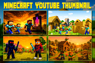 design epic minecraft youtube thumbnails