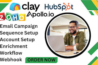 integrate clay with hubspot zapier instantly ai apollo io automation zoho crm