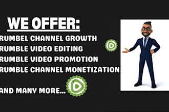 do rumble channel promotion, rumble followers and rumble video engagement
