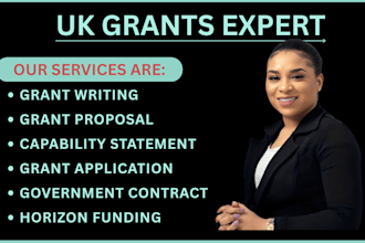 write grants proposals, do grant application and business plans