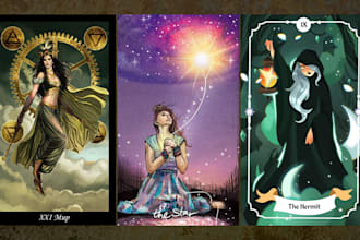 design playing card tarot card deck card game oracle card illustration tarot art