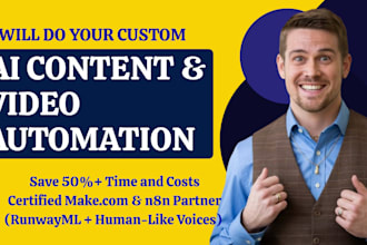 video, content automation using make, elevenlabs, n8n ai agent, runway