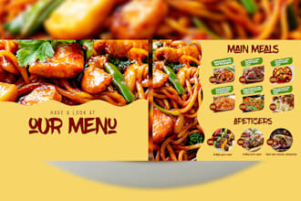 do professional restaurant and food menu design