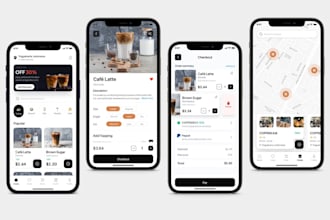 build a coffee store app, coffee store website, beverages store app, ai cofee ap