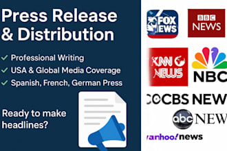 write and distribute USA press release spanish french germany press release