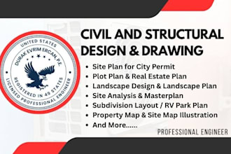 create site plan, plot plan, landscape, and city permit drawing