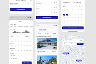 hotel booking website, vacation rental, travel agency website, tour booking app